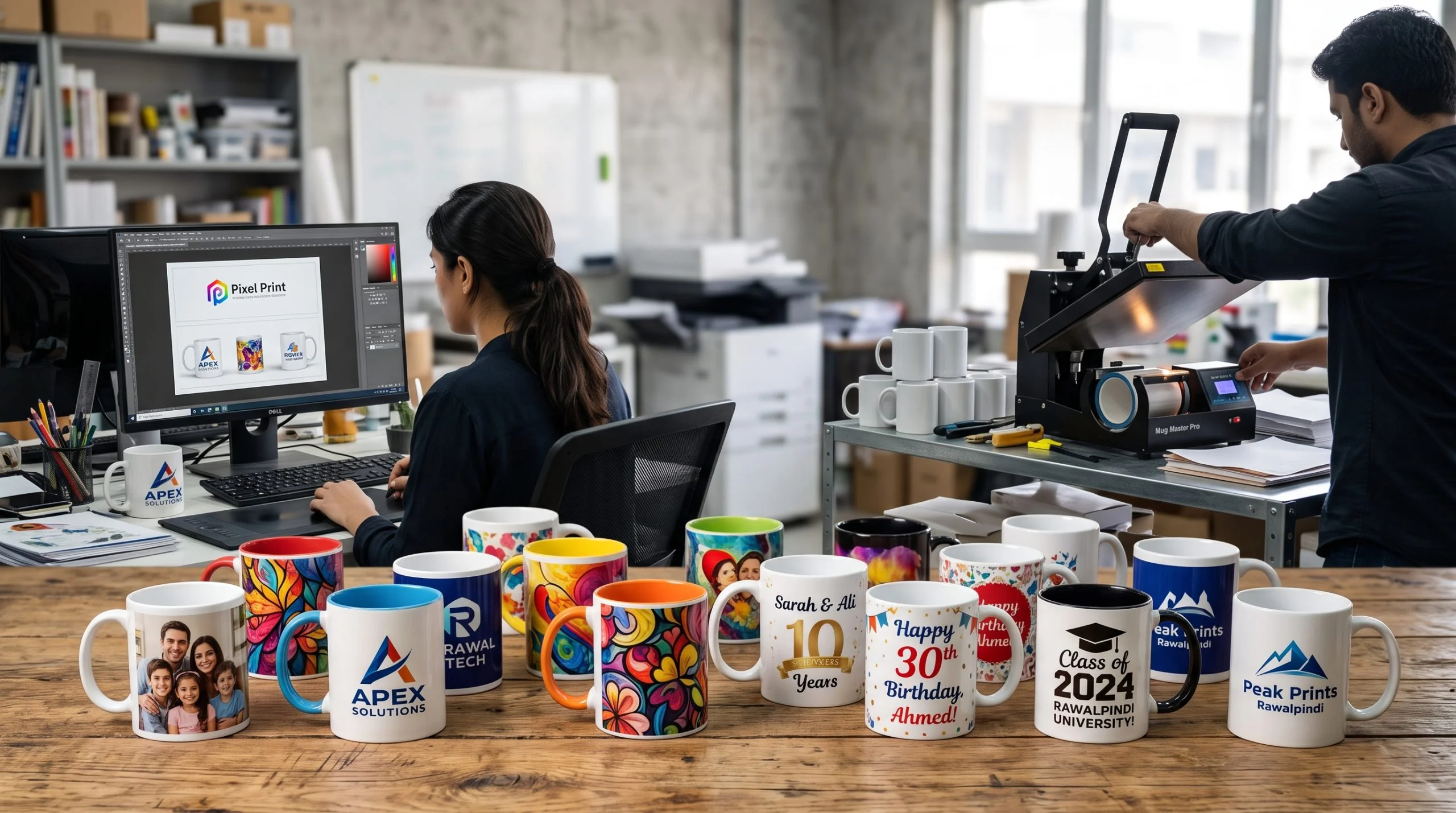 Customized mugs displayed as thoughtful gifts for special occasions